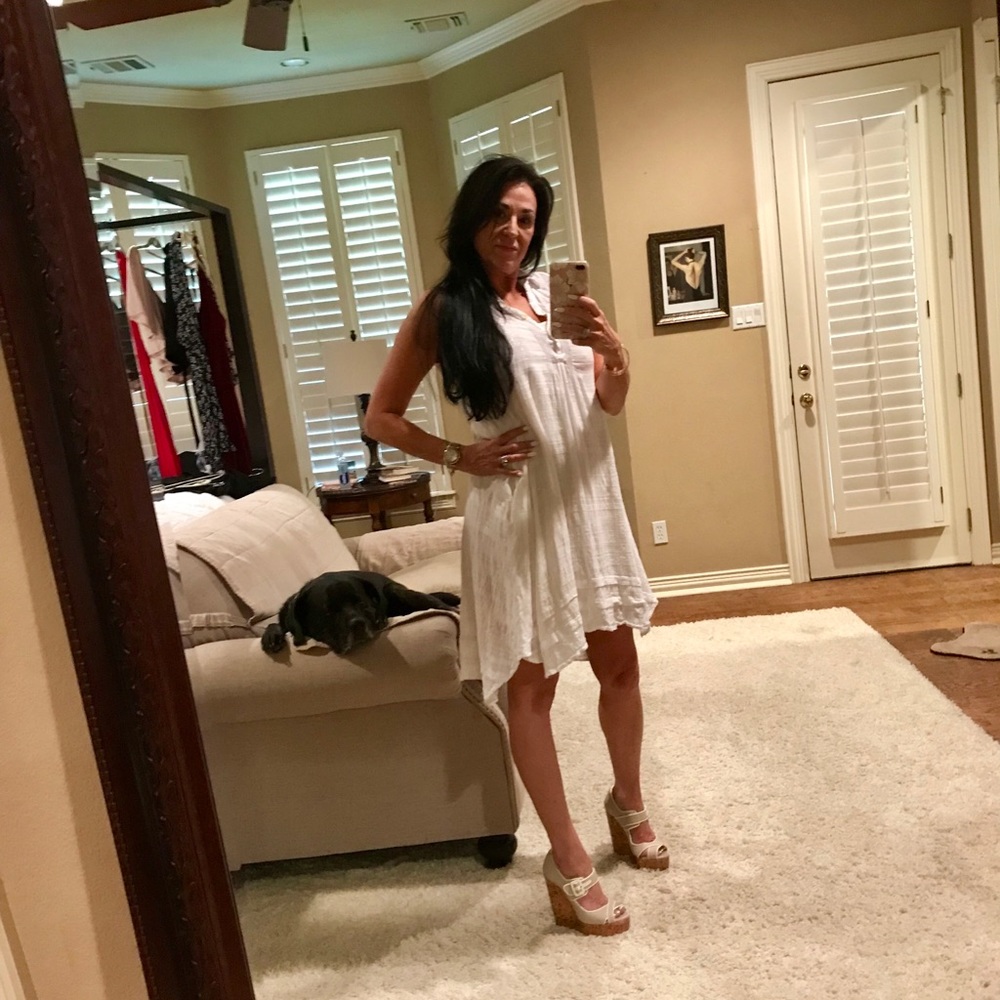 Anthropologie White Isabella Dress